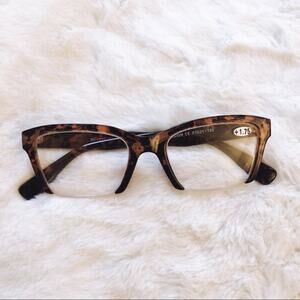 Brooke Brown Half Rim Rectangle Reader Glasses